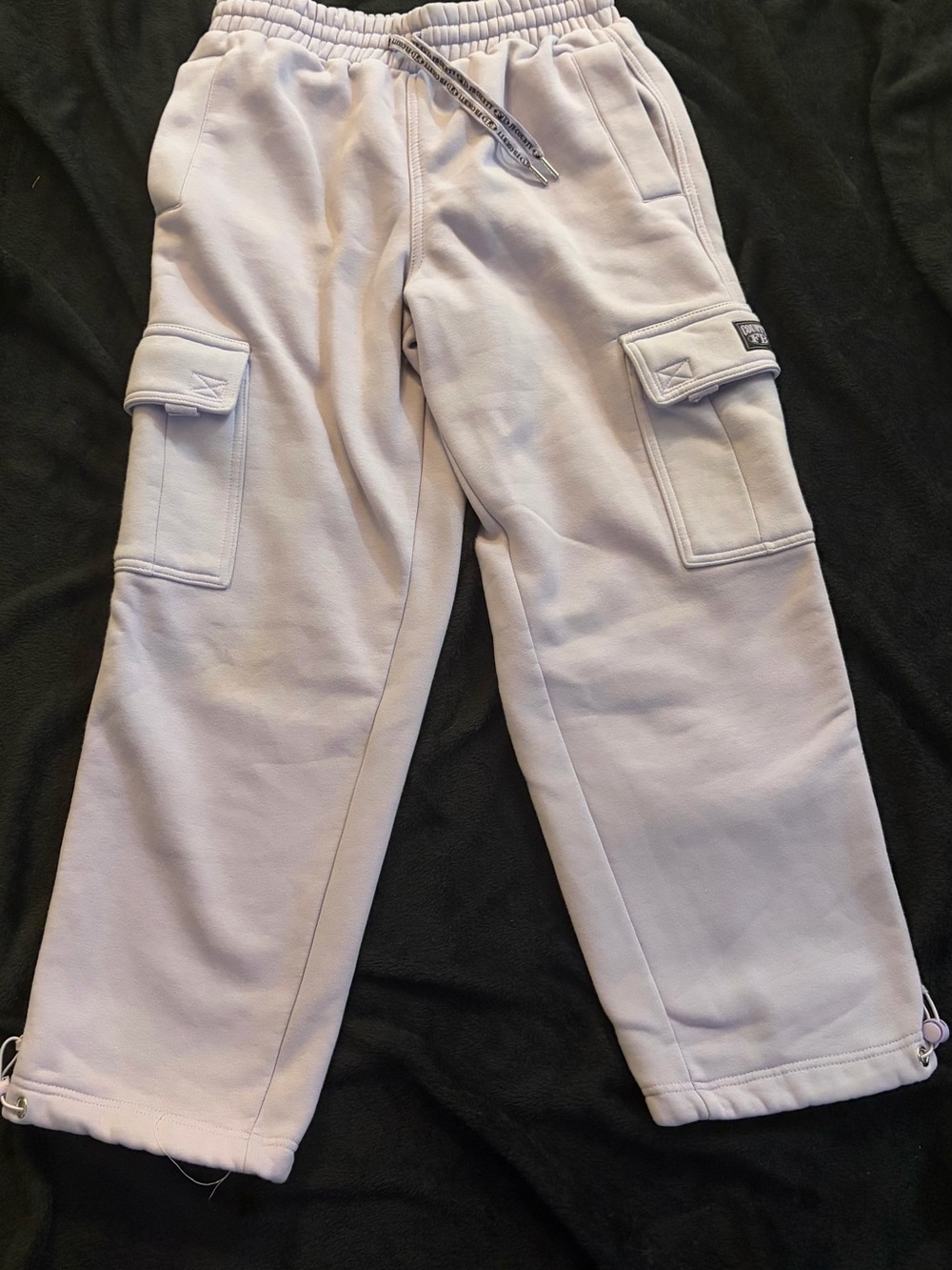 Lavender Cargo Joggers with Elastic Waist